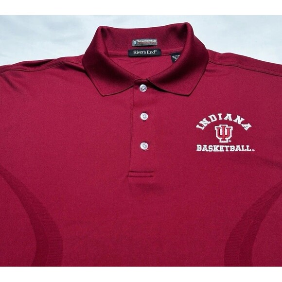 Indiana Hoosiers Basketball Rivers End Polo Shirt Mens Medium Performance NCAA - Picture 1 of 8
